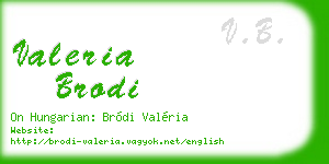 valeria brodi business card