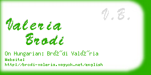 valeria brodi business card